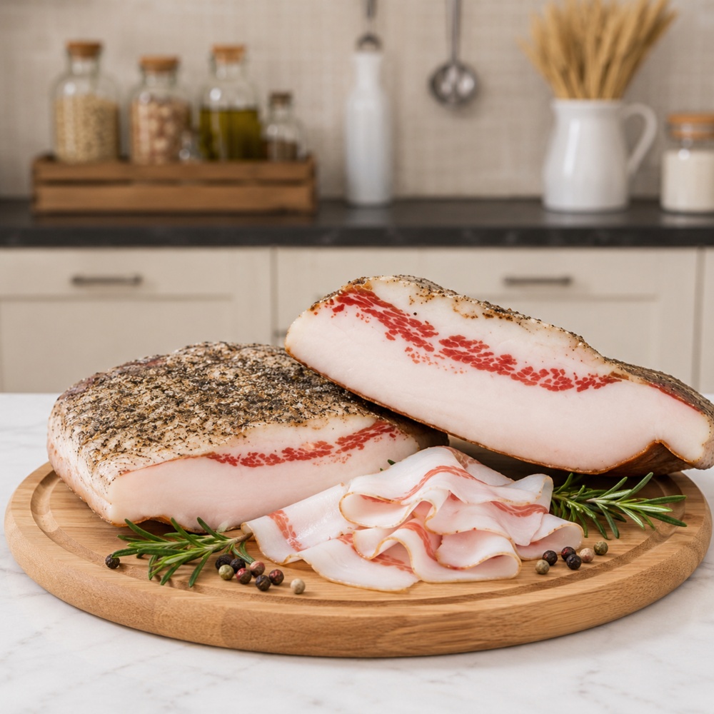 Guanciale Sauris - Gusa de porc, 100 gr 1 Guanciale di Sauris
