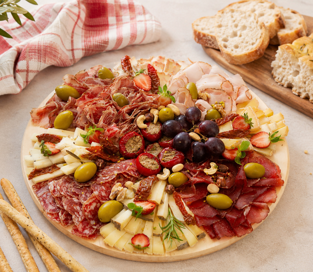 Platou Gourmet - pentru 10 persoane 2 Platou carne si branza