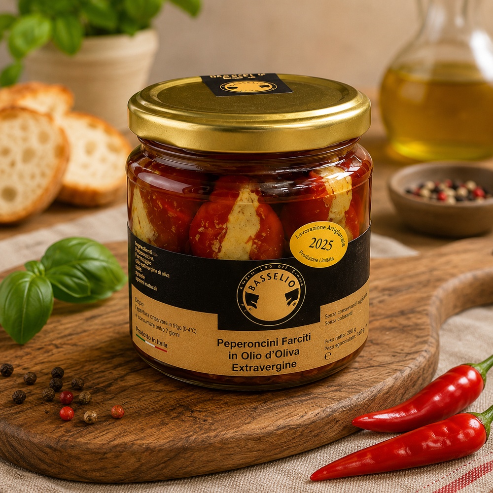 Ardei iute umplut cu ton si ansoa, in ulei de masline extravirgin, 280 gr 1 Ardei iute umplut cu ton si ansoa, in ulei de masline extravirgin, 280 gr