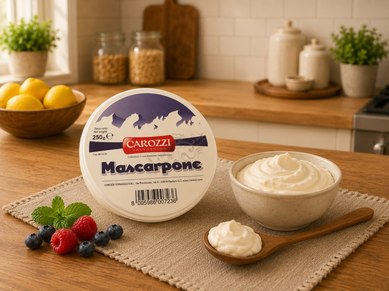 Mascarpone 250 gr Carozzi - branza crema italiana