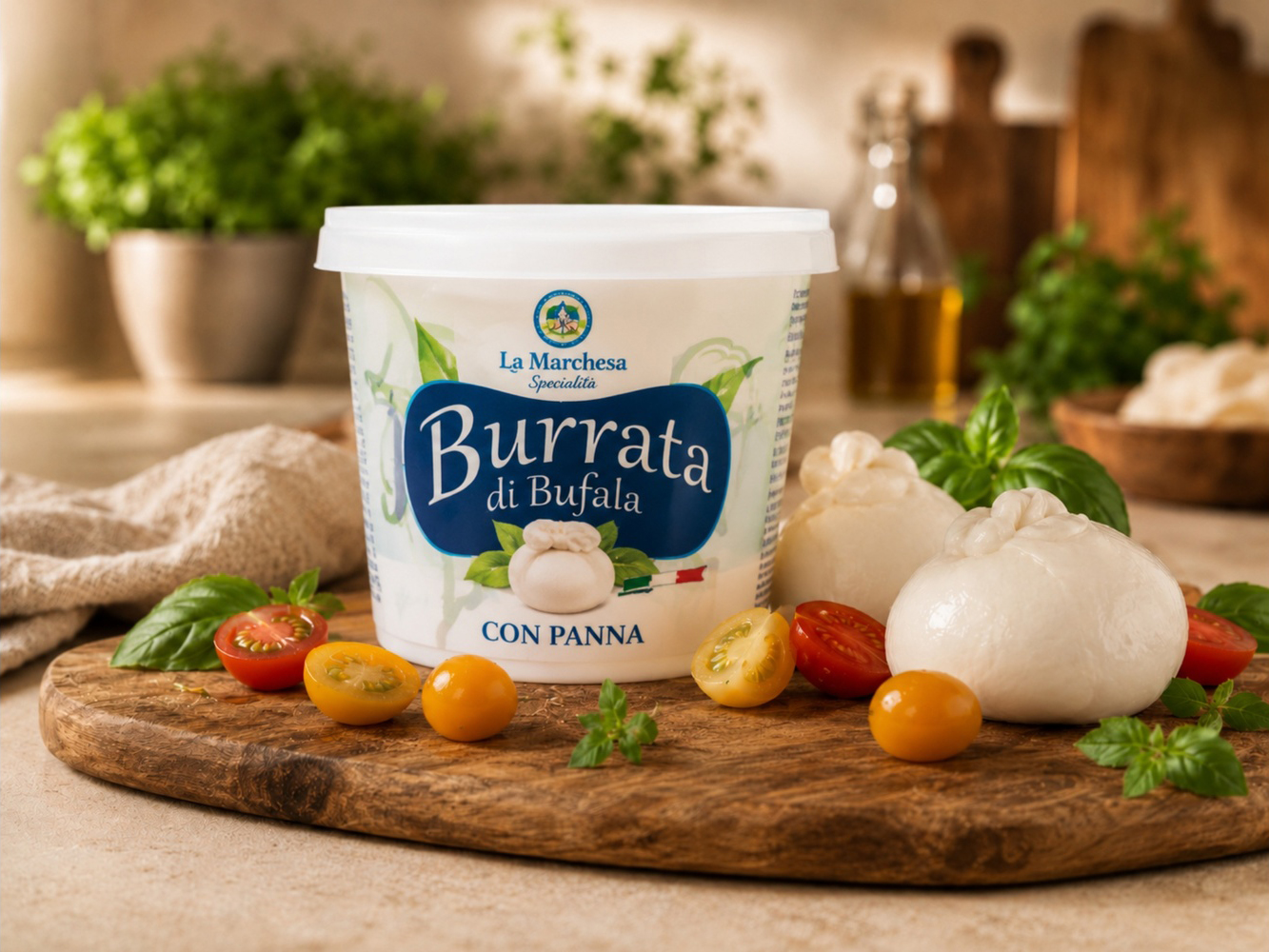 Burrata de bivolita 200 gr - branza cremoasa La Marchesa