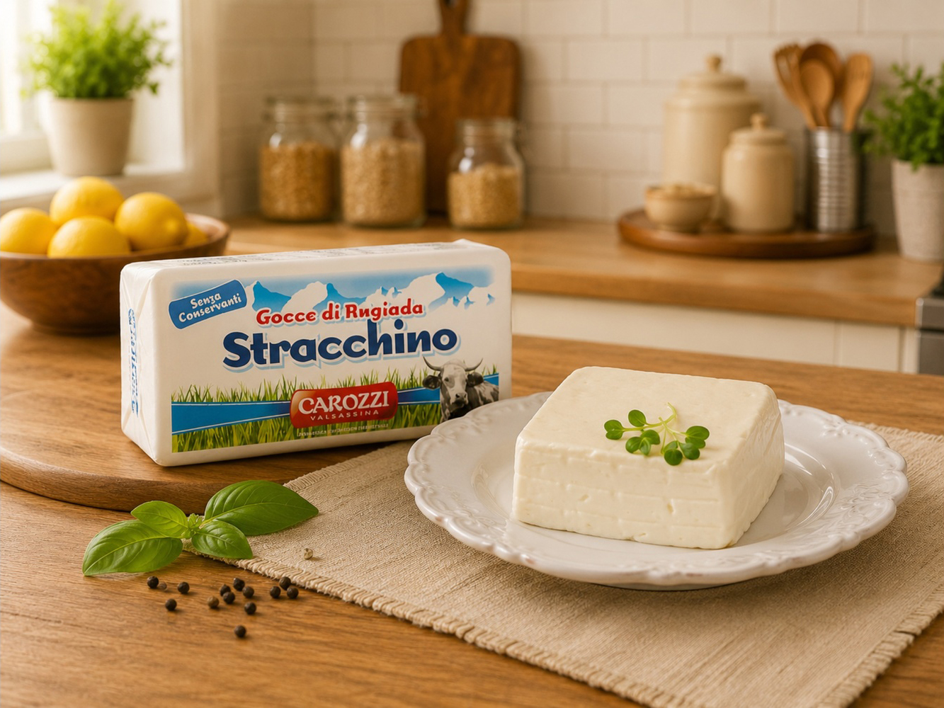Stracchino Gocce di Rugiada, 250 gr 1 Stracchino Gocce di Rugiada 250 gr - branza cremoasa Carozzi