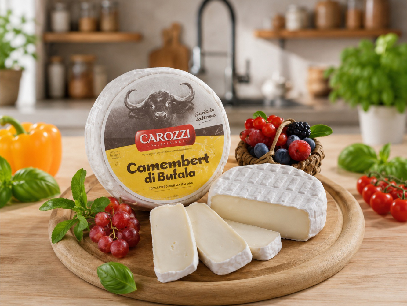 Camembert de bivolita - Carozzi, 300 gr 3 Camembert de bivolita 300 gr - branza cremoasa Carozzi