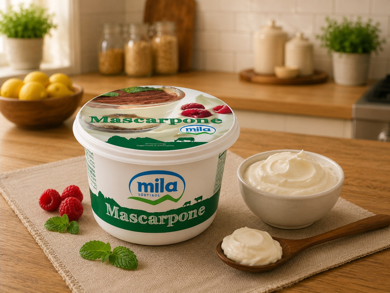 Mascarpone, 500 gr 2 Mascarpone 500 gr Pezzetta - branza crema italiana