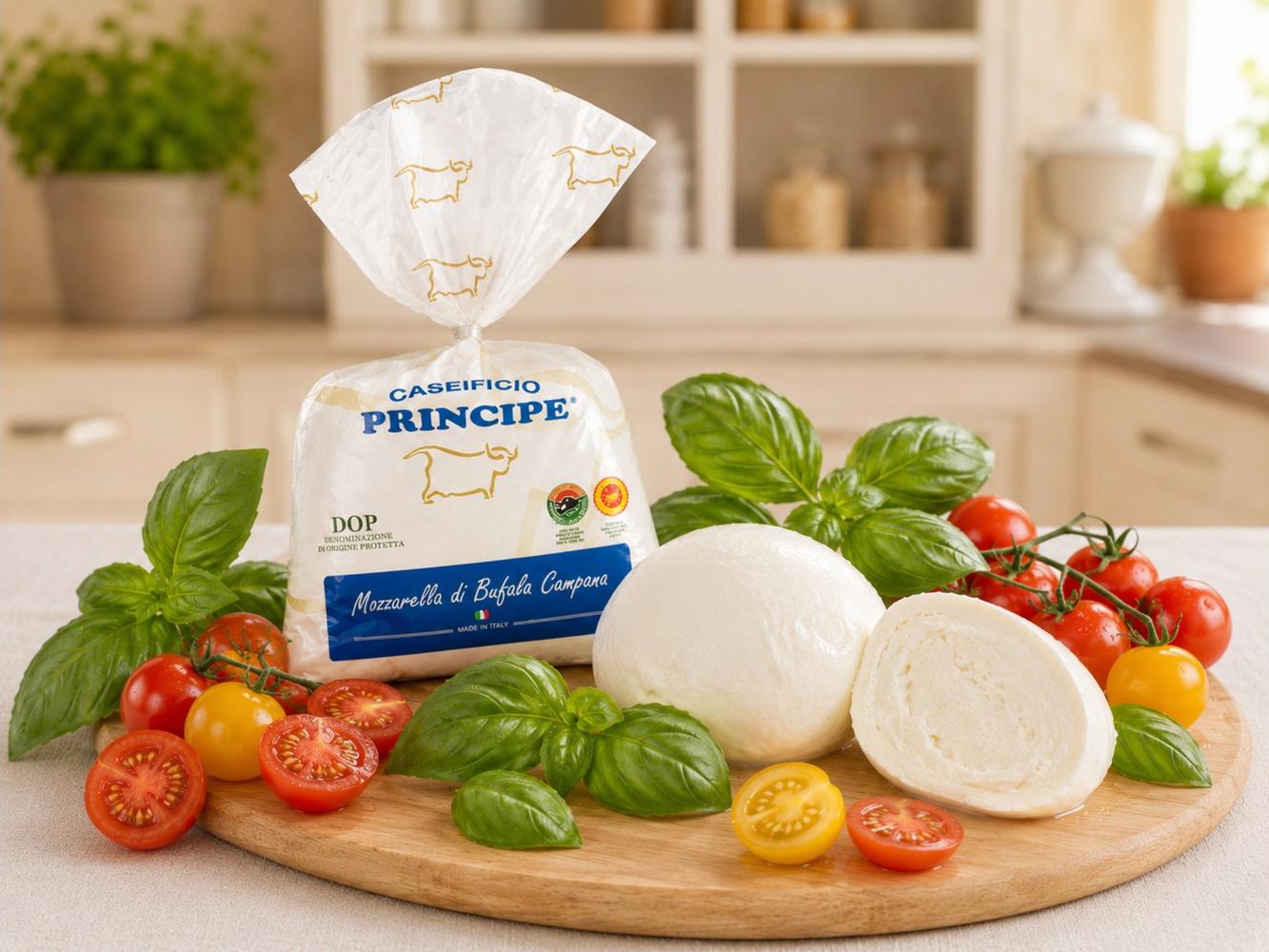 Mozzarella di Bufala Campana DOP - Paradiso, 250 gr 1 Mozzarella di Bufala Campana DOP Paradiso 250 gr - branza proaspata Pezzetta