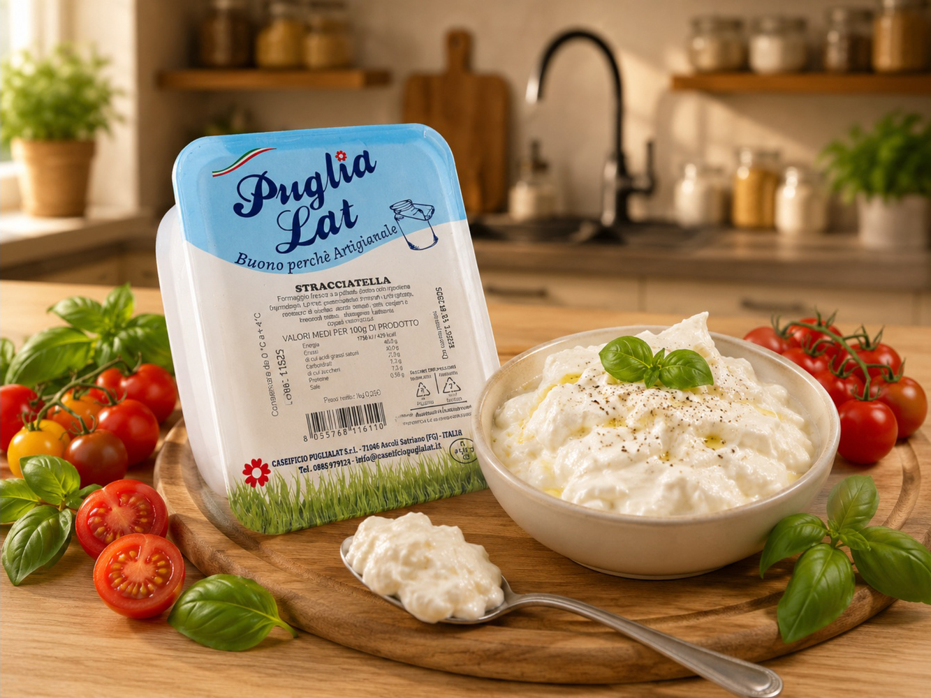 Stracciatella, 200 gr 1 Stracciatella 200 gr - crema de branza italiana